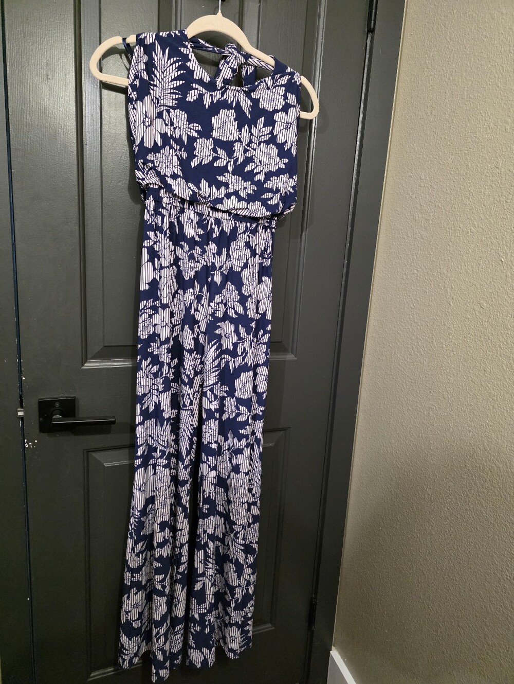 Tori Richard Women's Navy Floral Jumpsuit